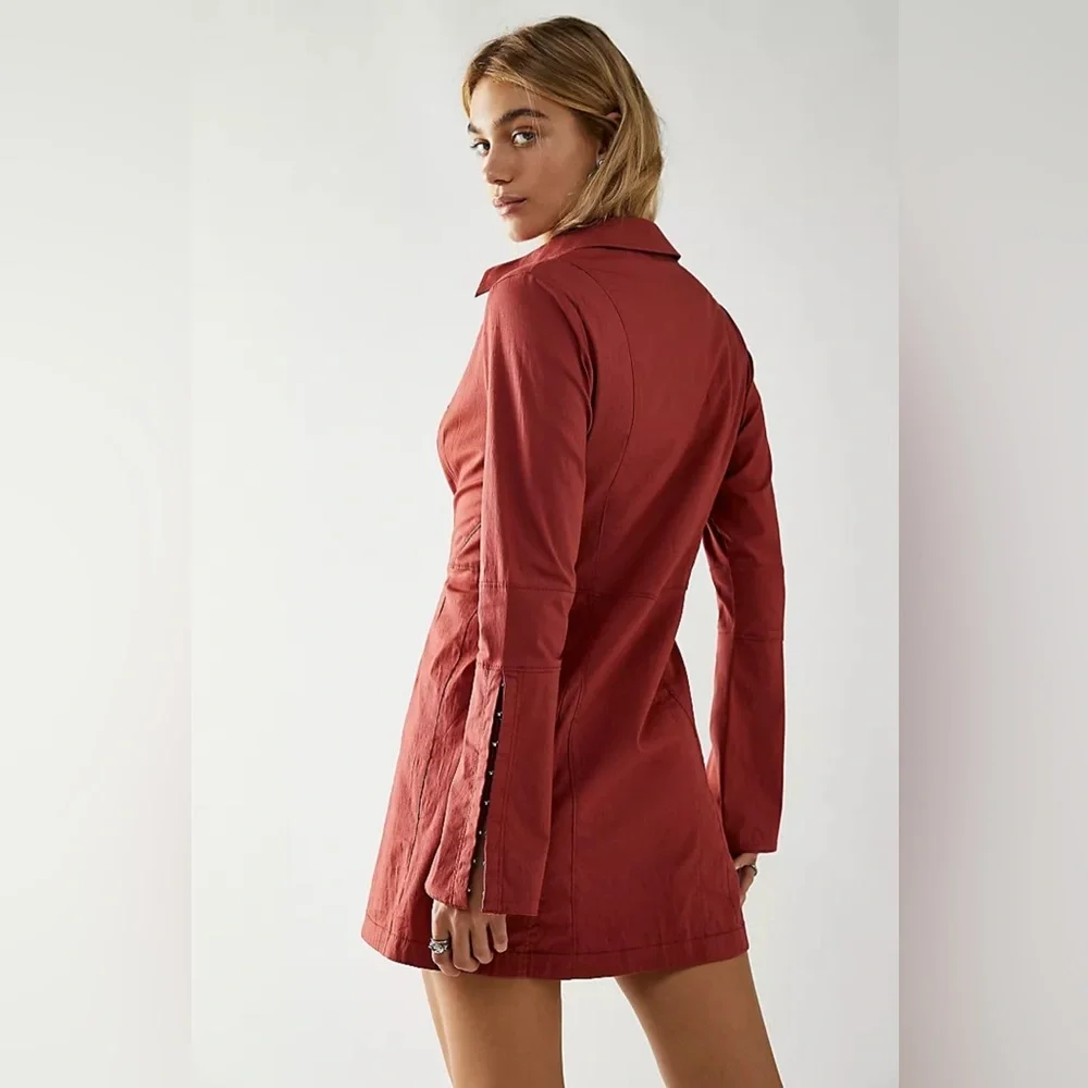 Free People - Thea Mini Dress-Pink Cinnamon